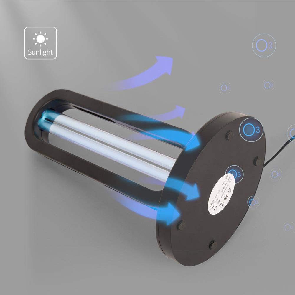 Lámpara de esterilización con ozono, lámparas UV Factory Hospital Sistema de purificación de aire UVC portátil 38W Lámpara de esterilización ultravioleta