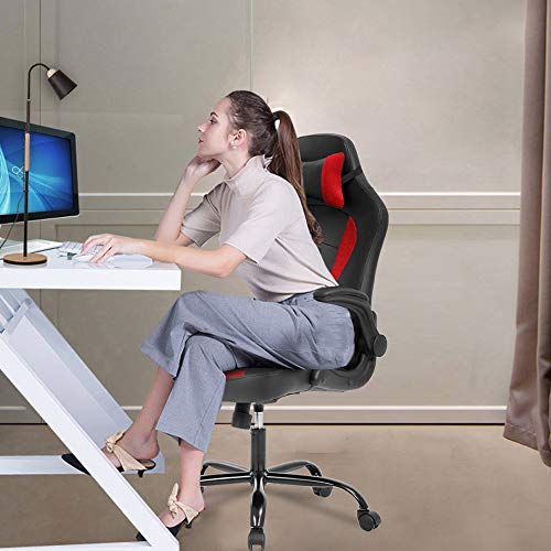 T-LoVendo-TLVC66-RED-Silla-Gaming-Negro-Rojo