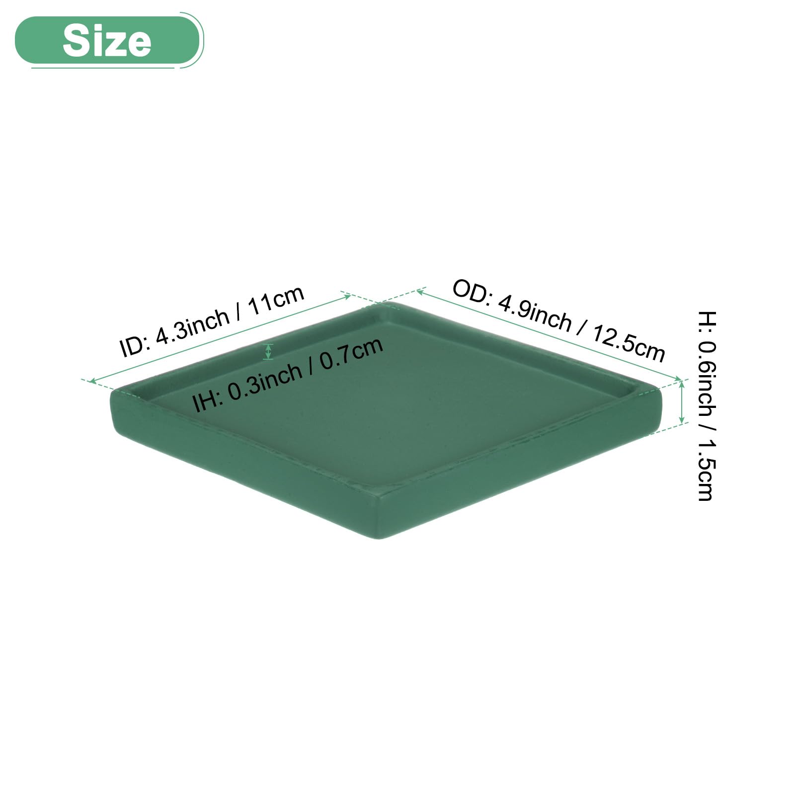 M METERXITY Ceramic Plant Saucer, 5 Inch Plant Water Catcher Tray - Image 2