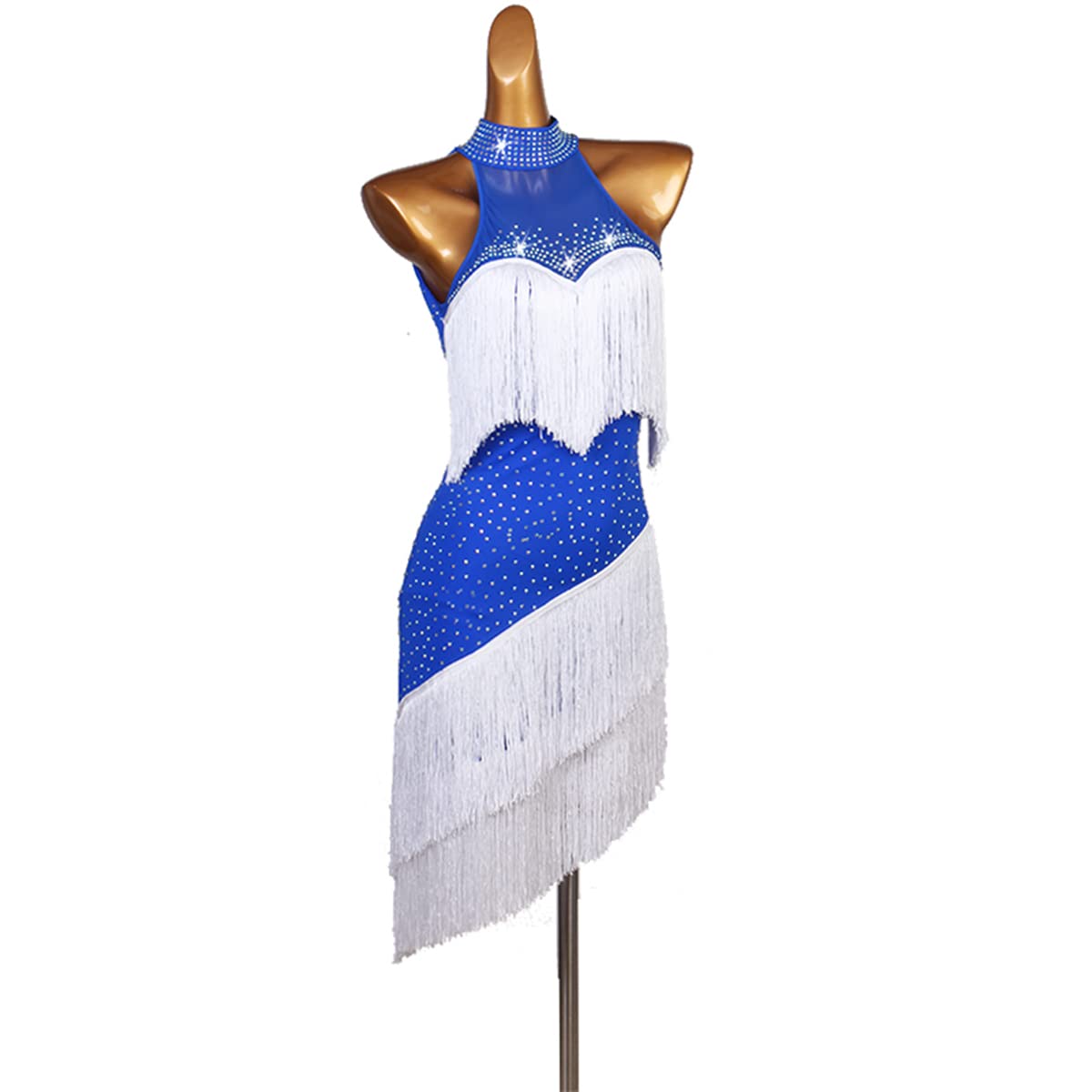 Halter Neck Fringe Latynoski Taniec Sukienki Kobiety Frędzel Latynoska Sukienka Zawodowa Salsa Samba Cha Cha Kostium Walc Foxtrot Taniec Sukienka Latynoska