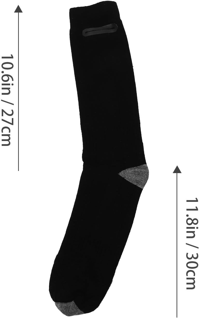 1 Pair USB Charging Heated Socks for Winter, Double-Sided Electric Heated Stockings with Sweat Absorption, Cotton Polyester Warm Socks for Outdoor Sports