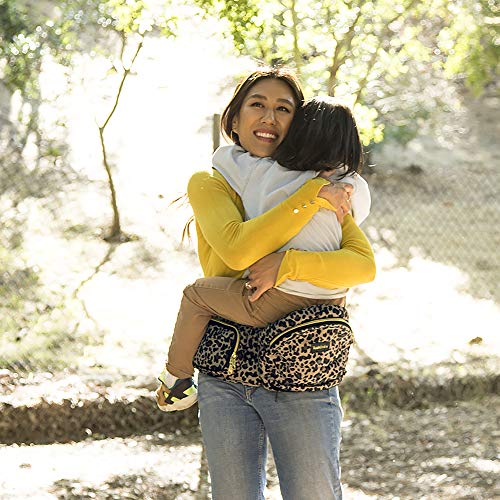 TushBaby Waistband Extender - Extension Belt, Custom Fit, Adjustable, Machine Washable, Ergonomic Child + Infant + Toddler Carrier, Leopard