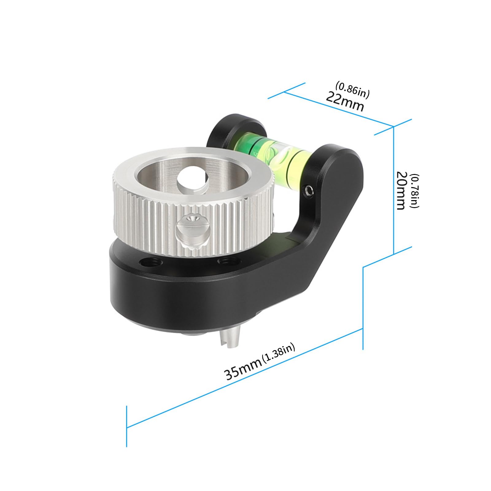 Livelle a bolla compatte in alluminio con design a vite da 1/4
