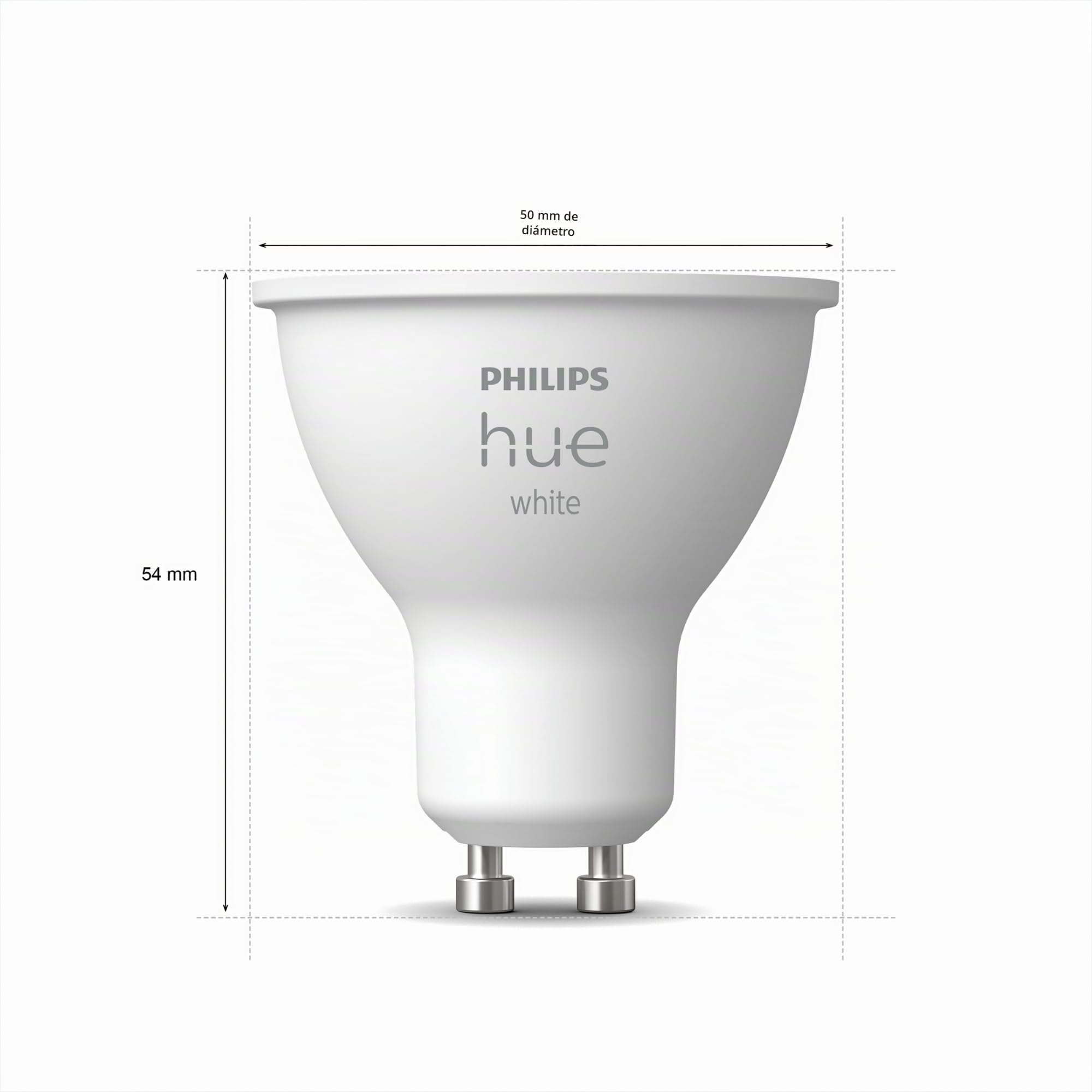 Philips Hue Conjunto Pack - GU10-4 Bombillas LED para focos - Luz blanca cálida - Hue White