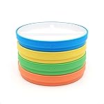 Elk and Friends Kids 6.7 Porcelain Divided Plates with Silicone Sleeves | Suitable for Babies/Kids/Toddlers | Microwave & Dishwasher Safe | Non Slip | Snack Dishes