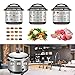 Accessories Set Compatible with Instant Pot 6 QT, with Tempered Glass Lid Sealing Rings and 2 Steamer Basket for Instapot 6 Quart