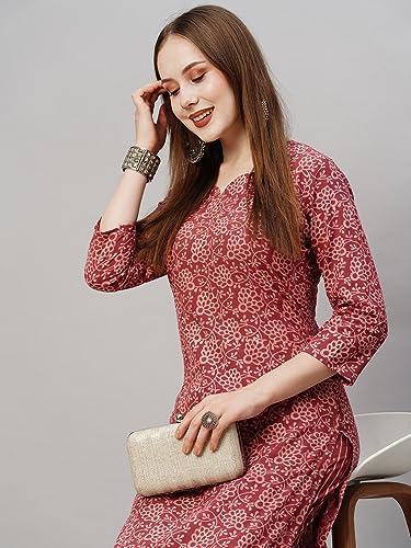 Image of ANNI DESIGNER Women Kurta with Pant |Material: cotton blend