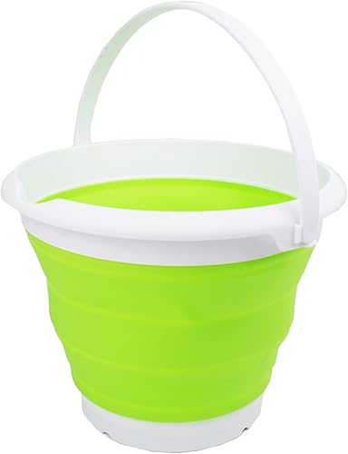 Miniatura 4 de SAMMART Cubo de plástico plegable de 8,5 L (2,2 galones) - Tina redonda plegable - Cubo de agua portátil para pesca - Maceta al aire libre que