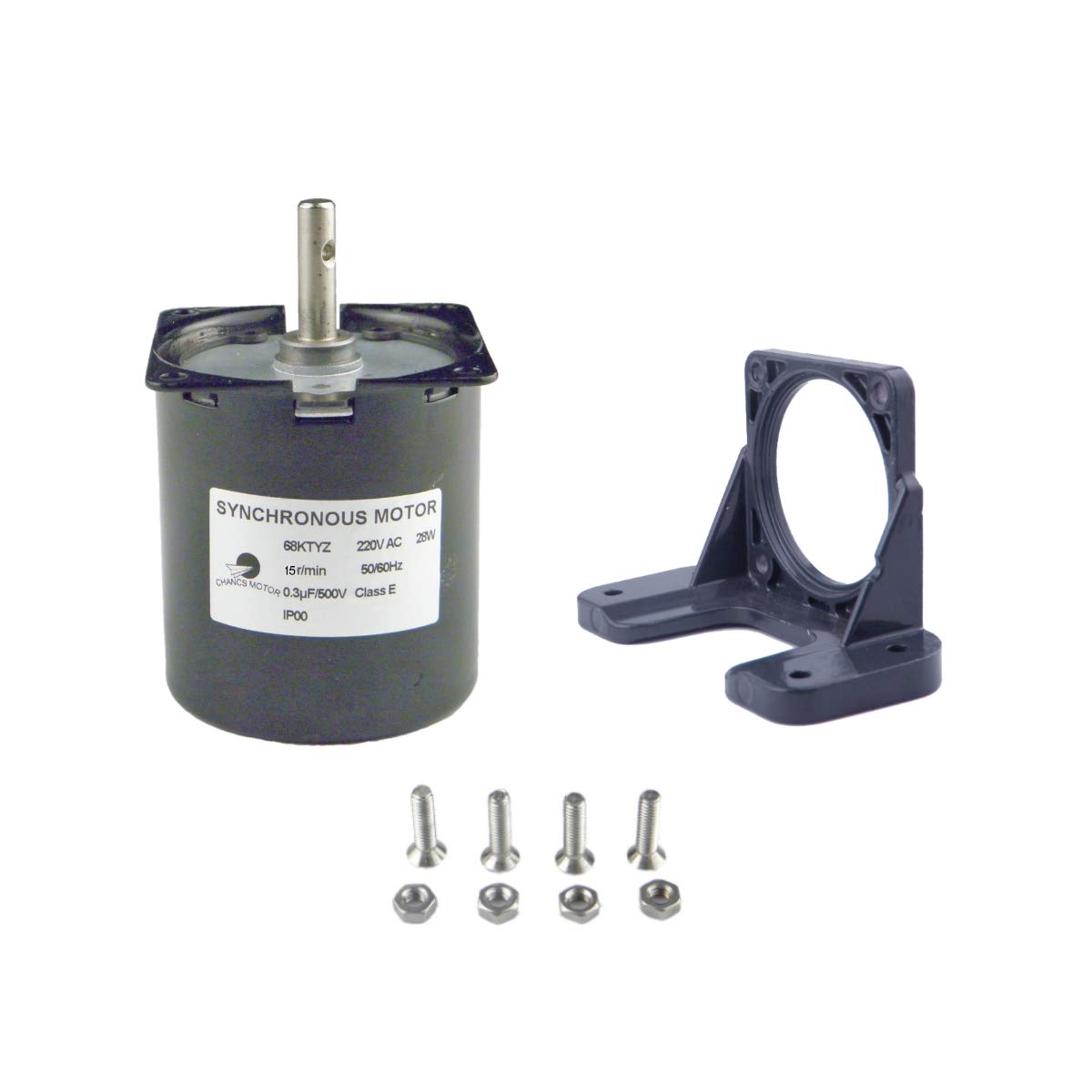 CHANCS 68KTYZ Metal Geared for Rotisserie Turntable 220V 15RPM Torque 22Kgf.cm with Motor Universal Mounting