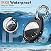 Waterproof Airtag Holder,4 Pack Airtag Keychain with Full Wrap Design,Airtags Case for Apple Airtag,Anti-Lost Air tag Accessories for GPS Item Finder Tracker,Bag,Key,Pet,Black/Blue/Pink/Purple