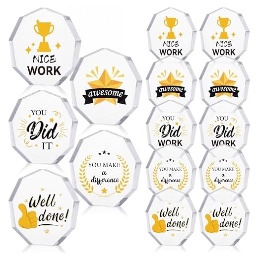 Janmercy 10 Pcs Appreciation Acrylic Award Appreciation Trophy Acrylic Trophies Award Gift for Adults and Kids