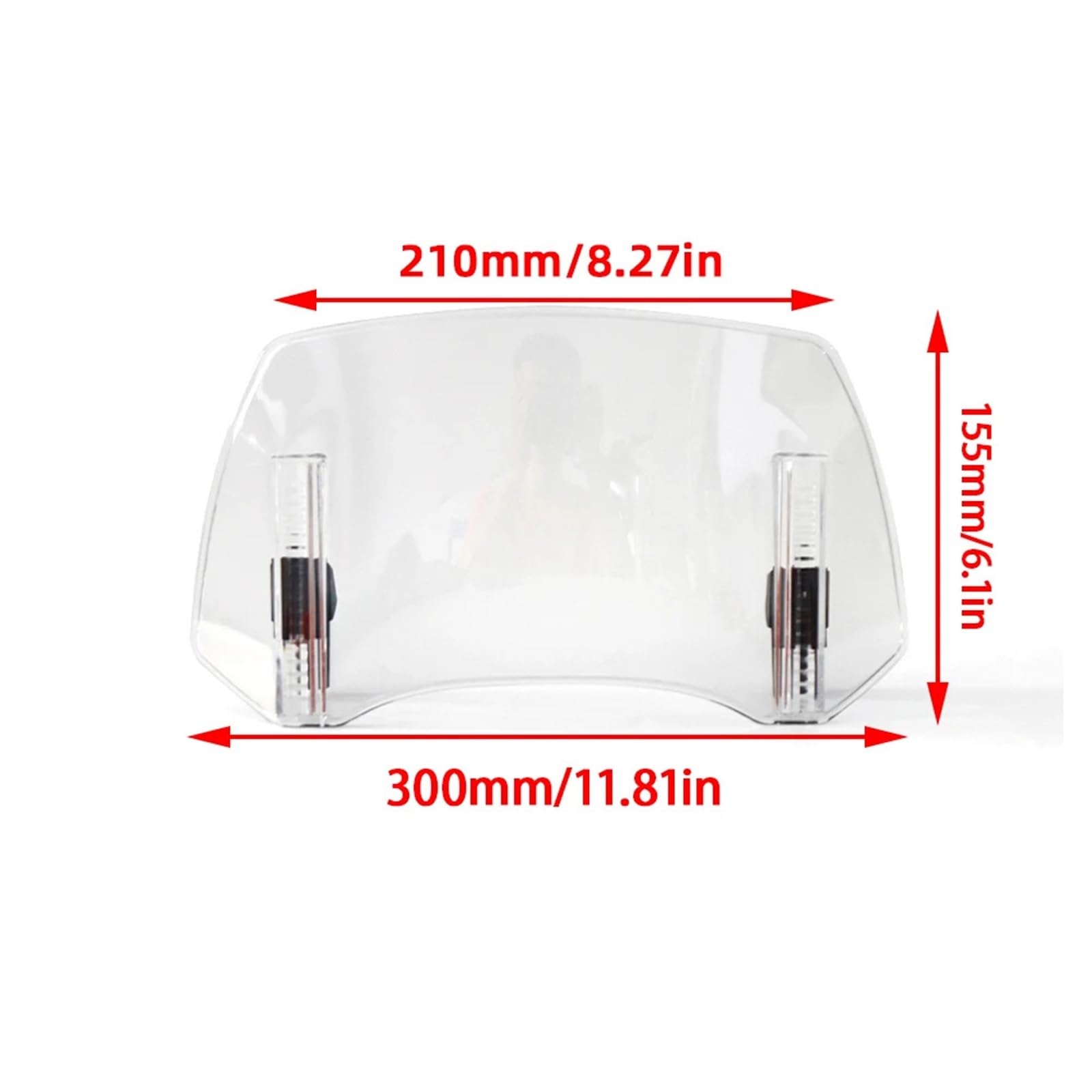 Für Yamaha X-MAX125 X-MAX 250 Xmax 300 X-MAX 400 Motorrad Windschutzscheibe Verlängerung Einstellbare Spoiler Deflektor Xmax300 Luftabweiser Windschutzscheibe(Transparent)