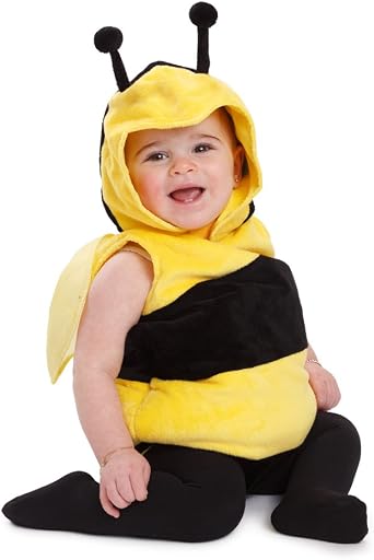 Dress Up America Bee Costume - Baby Fuzzy Bumblebee Romper | Bee Costume, Halloween Outfit, For Toddlers