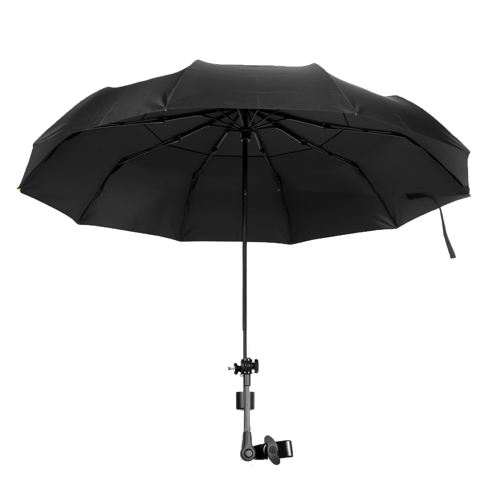 Photo 1 of Chair Umbrella with Universal Clamp, Portable Canopy Sunshade, Adjustable 360° Swivel, UPF 50 Plus UV Protection, Clip On Umbrella for Beach Chair, Camping Chair Patio, Stroller, Wheelchair Golf Cart