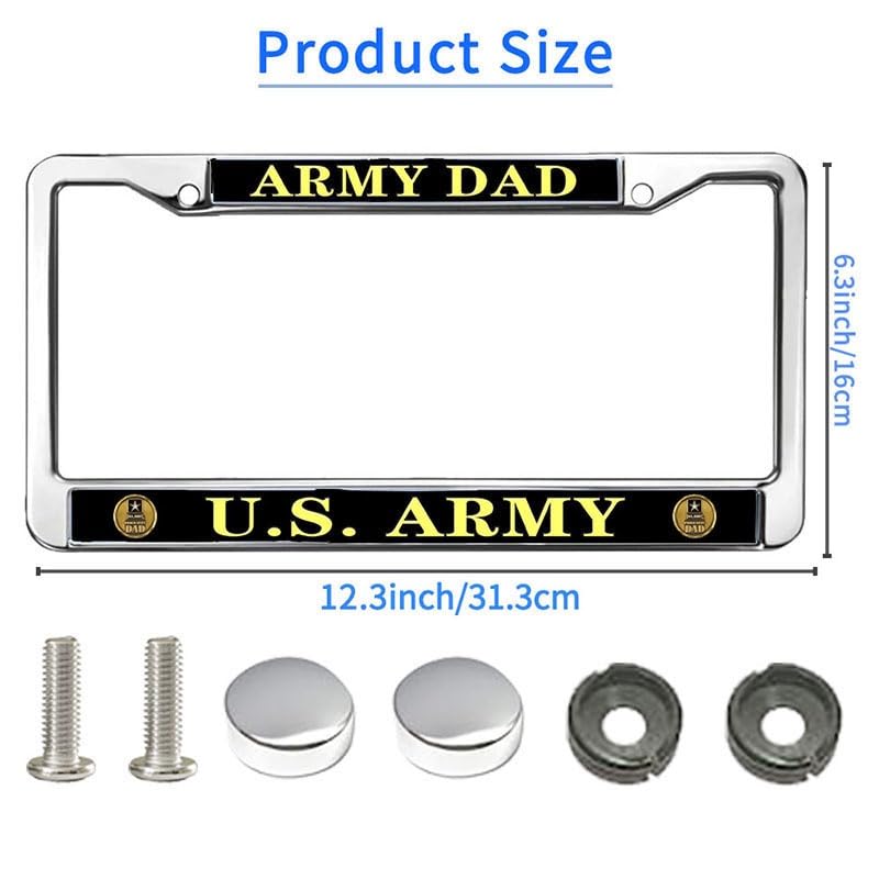 Image of Military Dad License Plate Frame - Military Military Parent Car Accessory