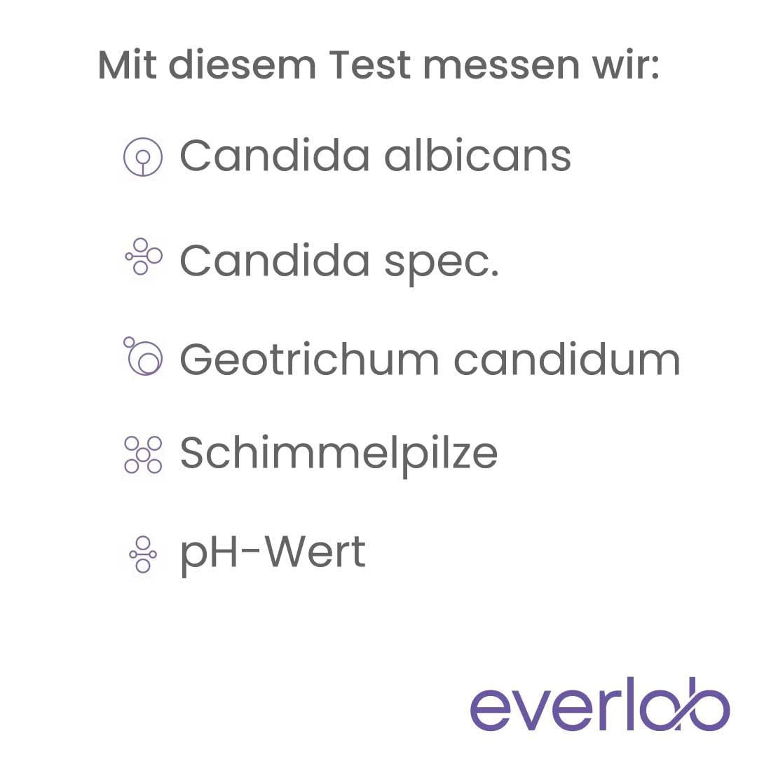 Candida Test – Candida albicans & weitere Pilze schnell & einfach zuhause testen | Stuhltest inkl. Zungenabstrich | Selbsttest für Zuhause