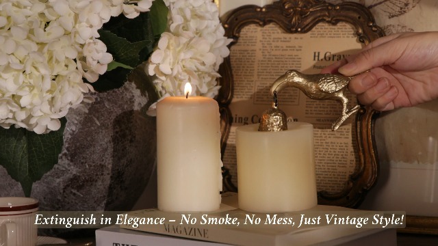 Amazon.com: NIKKY HOME Gold Candle Snuffer, Vintage Bird Decor