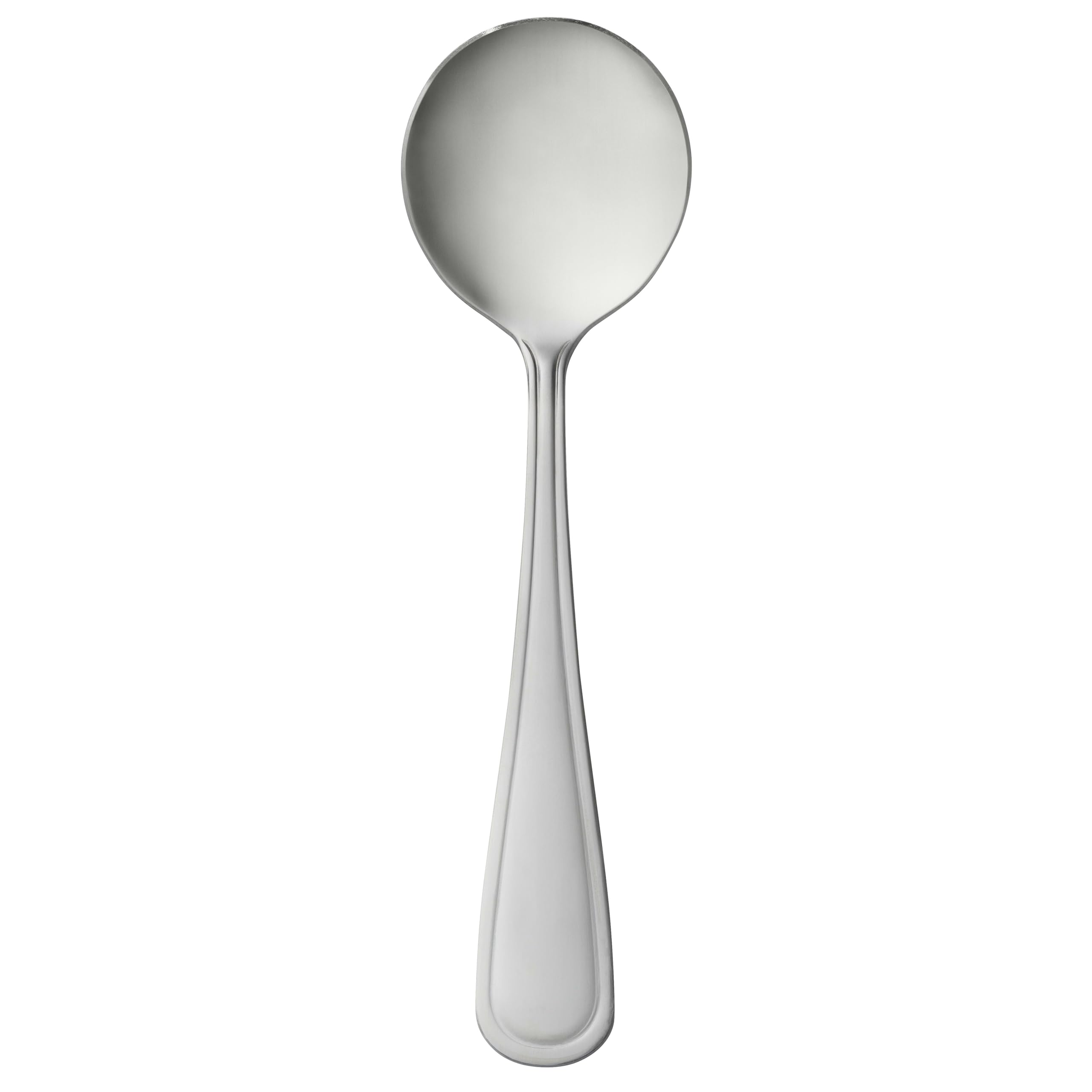 Soup Spoon w/Round Bowl & Bright Mirror Finish by WTI - World Tableware – Stainless Steel, Model 162 004