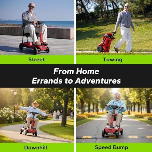 Image of Lightweight Mobility Scooter for Seniors, Powered Mobility Scooter for Adults Portable 37.5 lbs Aluminum Frame | Airline Approved | YL-985S