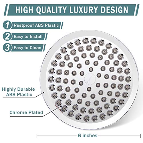 Taiker Filtered Shower Head, High Pressure Rainfall Shower Head/Handheld Shower Filter Combo, Luxury Modern Chrome Plated with 60'' Hose Anti-leak with Holder (Silver) - Thumbnail 7