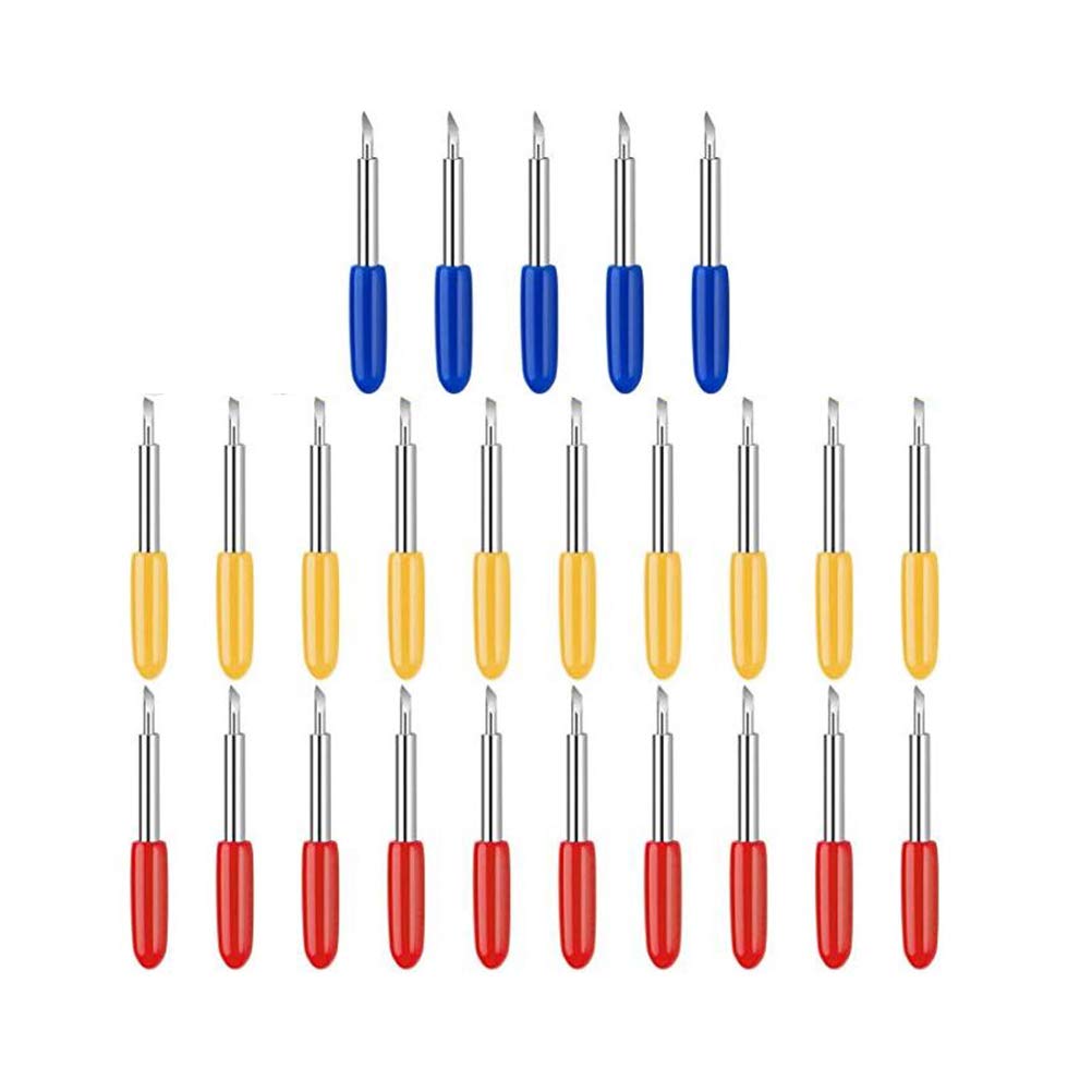 Healifty 25pcs Roland Engraving Knives, 30/45/60 Degree Roland Cutting Plotter Vinyl Cutter Blades Lettering Blade for Cutting Machine