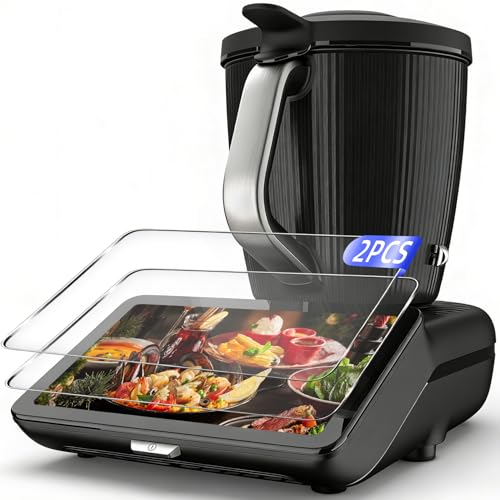 Displayschutz Folie für Thermomix TM7 2 Stück 9H Schutzglas Zubehör Hitze- und Dampfbeständig Schutzfolie Kompatibel mit Vorwerk Thermomix TM7 Ultra Transparent Kratzfest