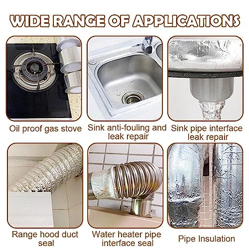 Image of Leadigol Sink Sticker Aluminum Foil Tape Heat Insulation Stove Toilet Gap Bathroom Kitchen Accessories