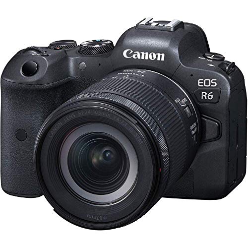 Canon Eos R6 Mirrorless Digital Camera With 24-105Mm F/4-7.1 Lens (4082C022) + 64Gb Memory Card + Case + Corel Photo Software + Lpe6 Battery + External Charger + Card Reader + More (Renewed) #TOP5