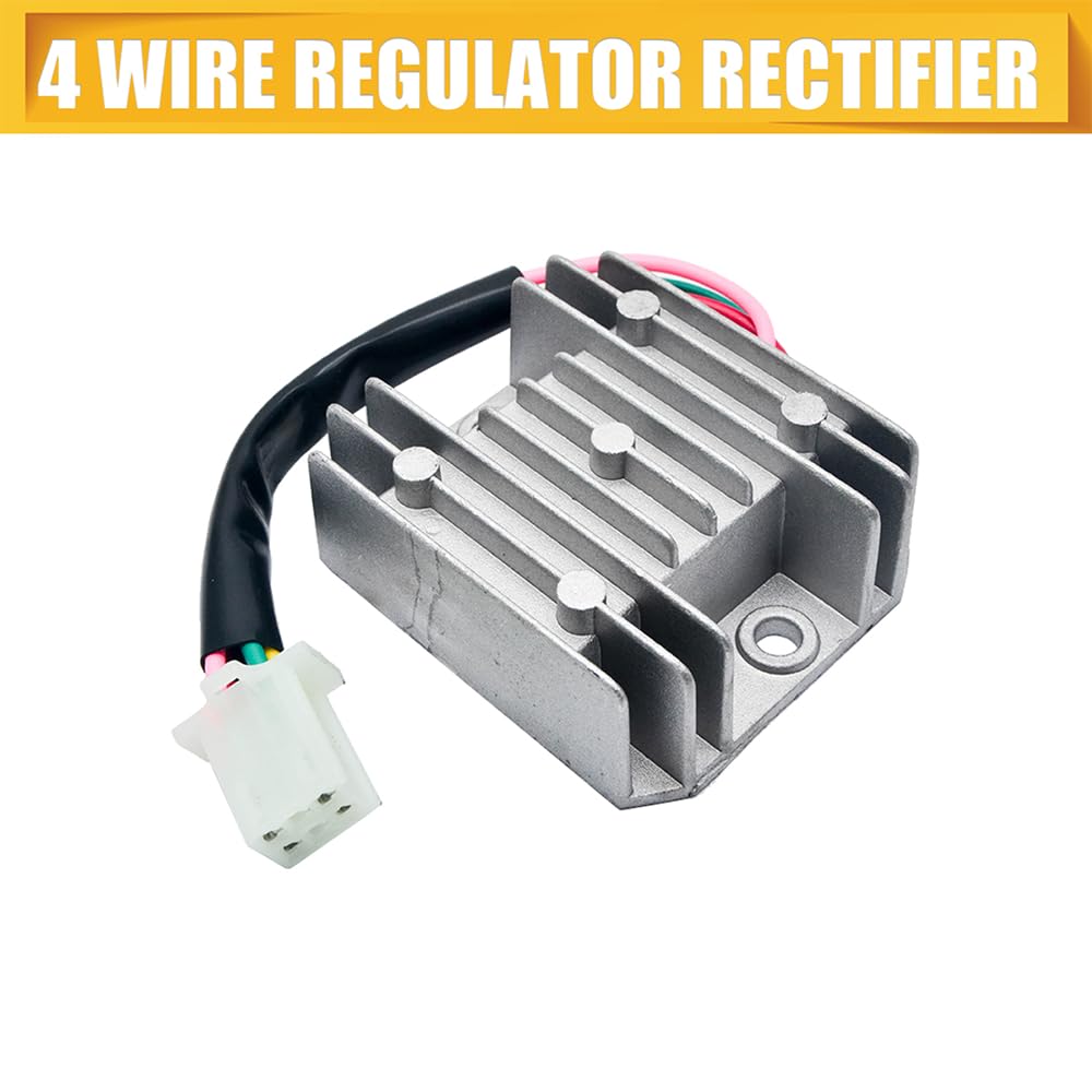 Riloer Regolatore raddrizzatore universale 4 fili 12 V AC regolatore di tensione per moto quad scooter