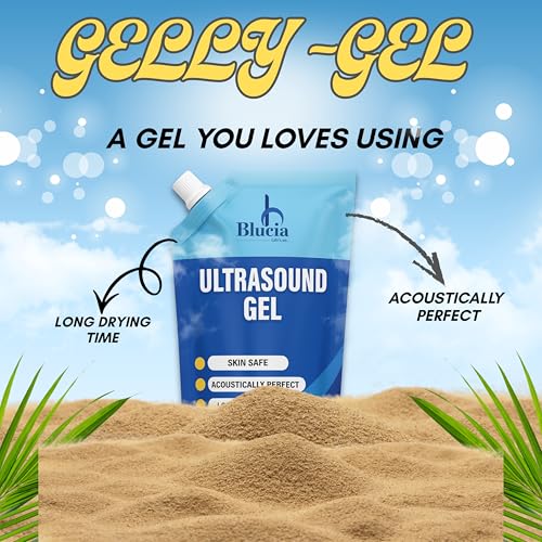 Image of Ultrasound Transmission gel (1 Liter) (Blue) for physiotherapy | Ultrasound gel | sonography gel | US gel | gel | sonography gel Pack of 4