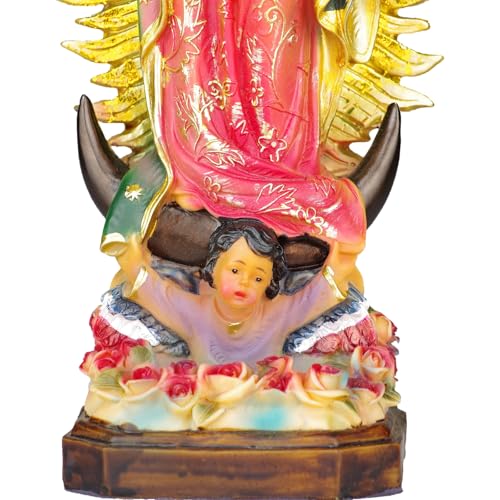 Estatua Virgen de Guadalupe Resina 20 cm miniatura 3
