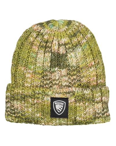 Bonnet d'hiver Roy Blauer en laine vert et beige taille unique