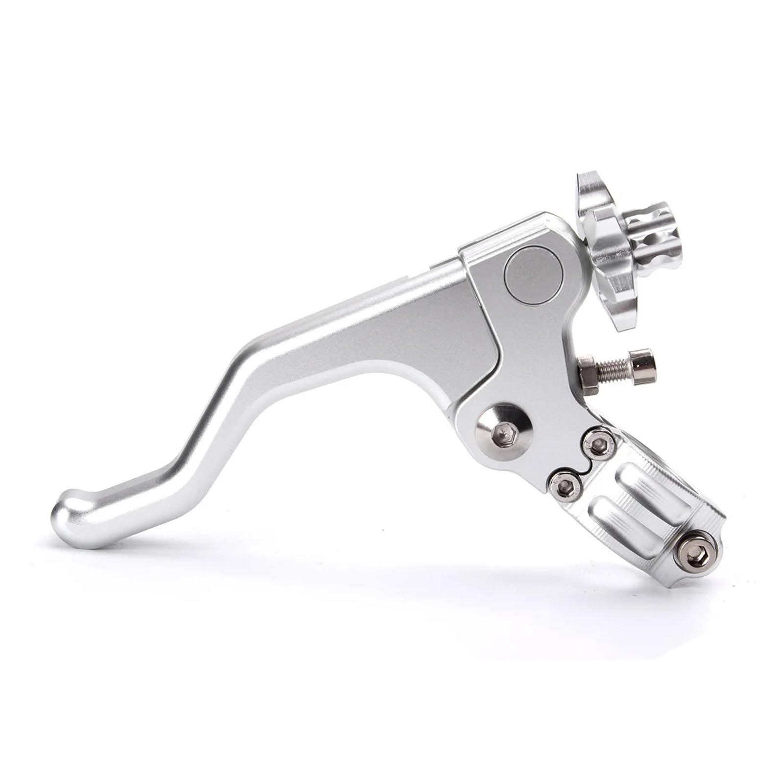 JWQEBNS Motorcycle Brake Clutch Levers for CRF250R CRF450R CRF230F XR230 for Suzuki for Ducati for Kawasaki 22MM CNC Short Stunt Clutch Lever Cable System(Silver)