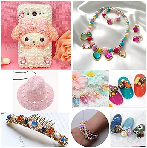 TOAOB 1000pcs Glass Pearls Multicolored Round Tiny Loose Imitation Pearl Beads 4mm for Jewelry Making Craft Decoration