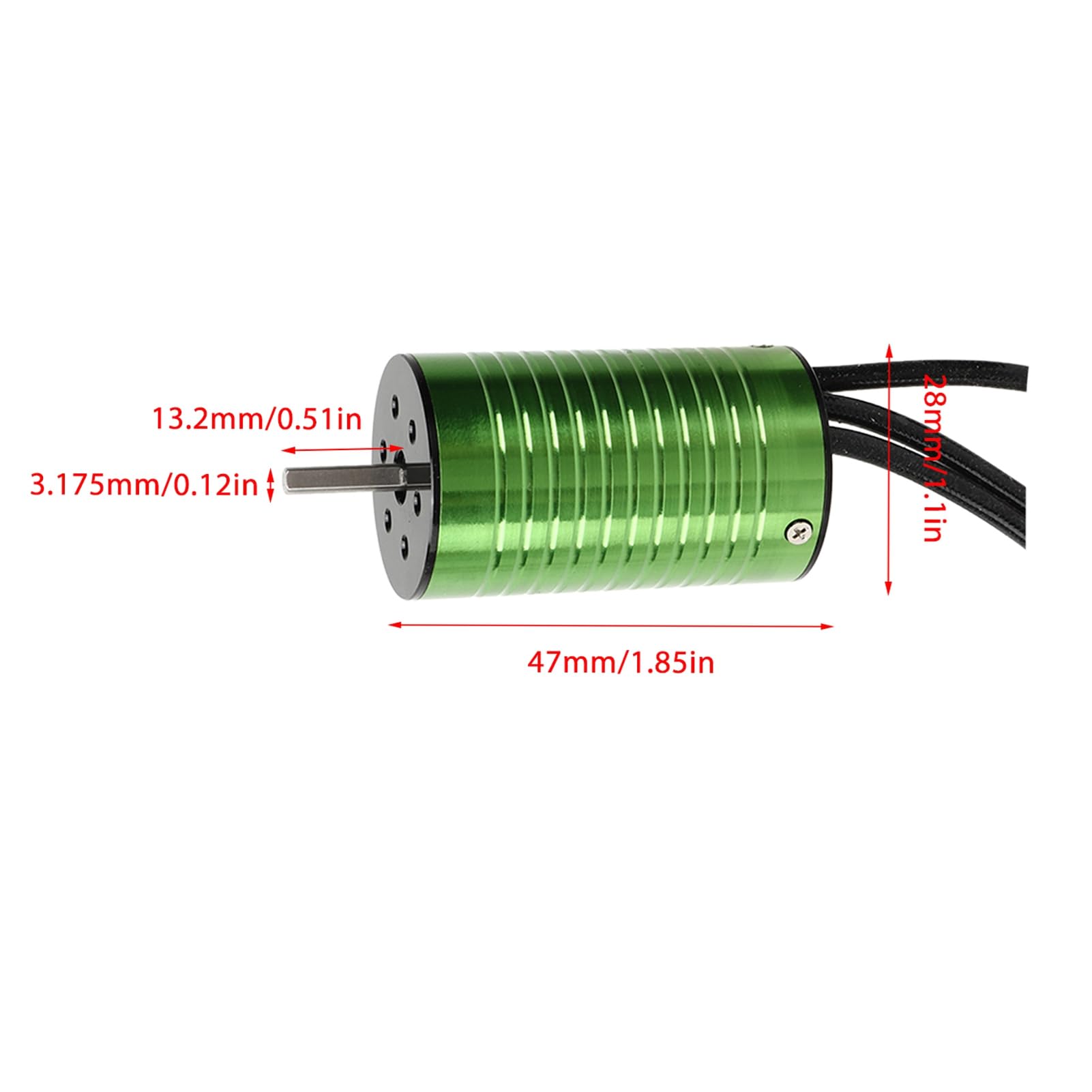 Dilwe Motor sin Escobillas RC, Motor sin Escobillas para Coche RC Potencia de Salida Estable de par Fuerte Ajuste para SCY16101 16102 16103 16201 Pro 1/16 Car
