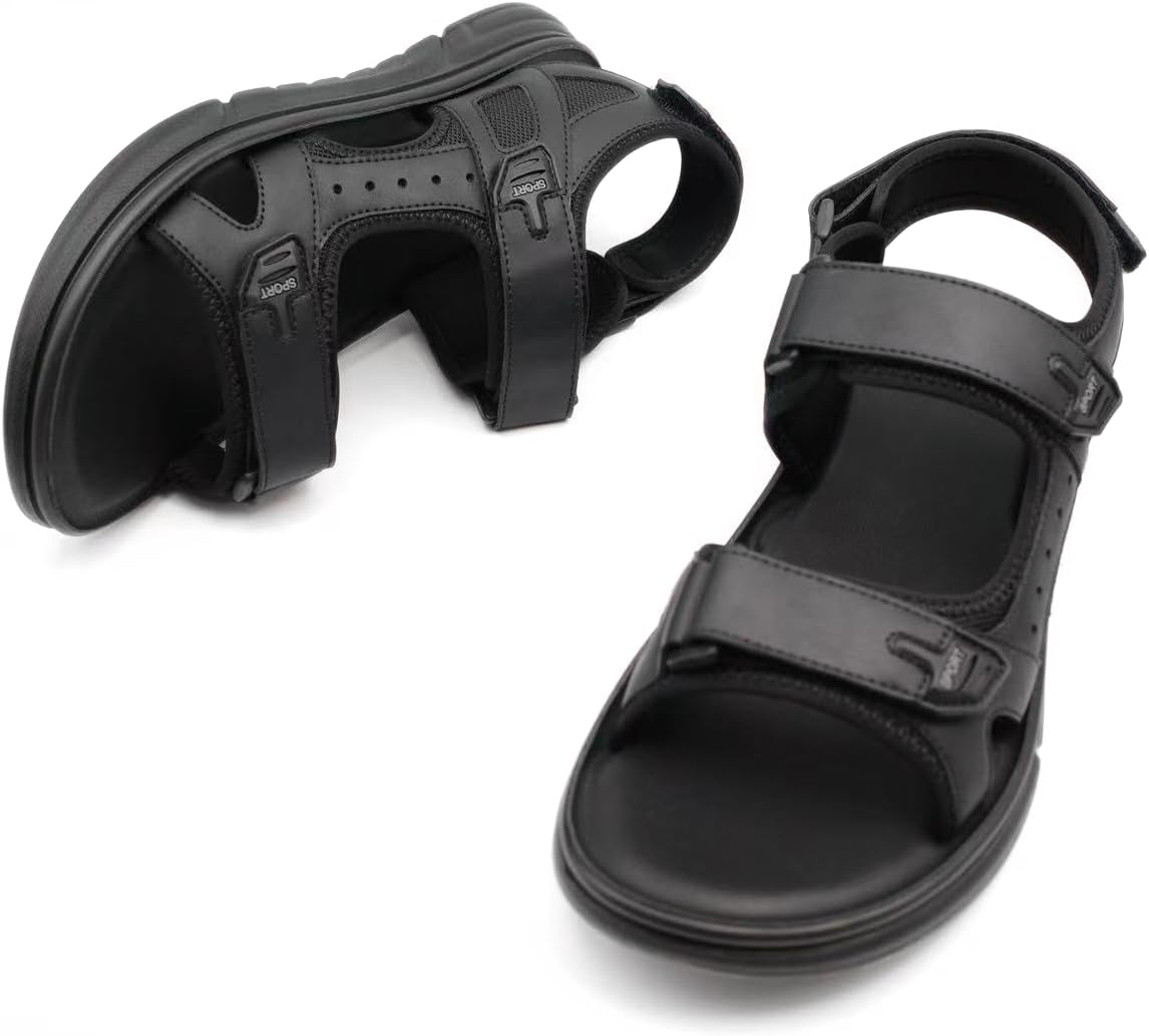 Finishing & Sewing Men's Sport Sandals with Adjustable Straps, Comfort Outdoor Athletic Walking Summer Sandals