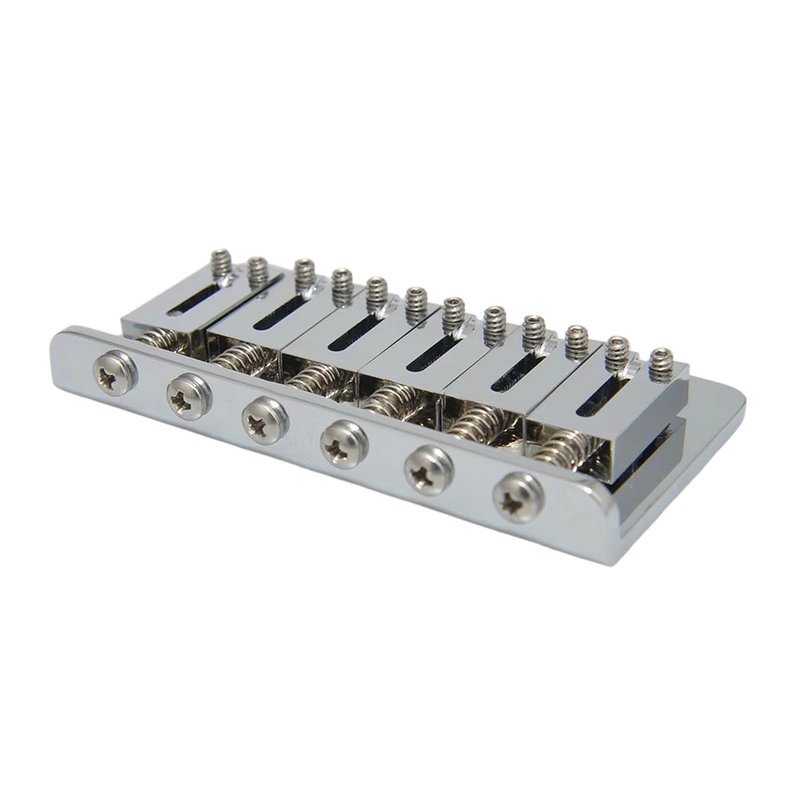 Guitar Bridge Accessories Accessori Per Strumenti Vintage Placcati In Ottone Cromato A 6 Corde Per Chitarra Elettrica Hardtail Bridge(Chrome)