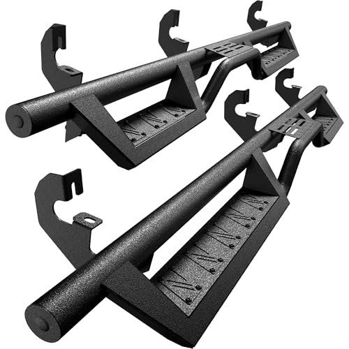 Image of WHALEMOTOR Running Boards Side Steps Crew Cab Compatible with Chevy Colorado /GMC Canyon 2015-2026 Crew Cab, 6 Inches Bolt-on Drop Side Steps Rails, Powder Coated Black and Painted Black
