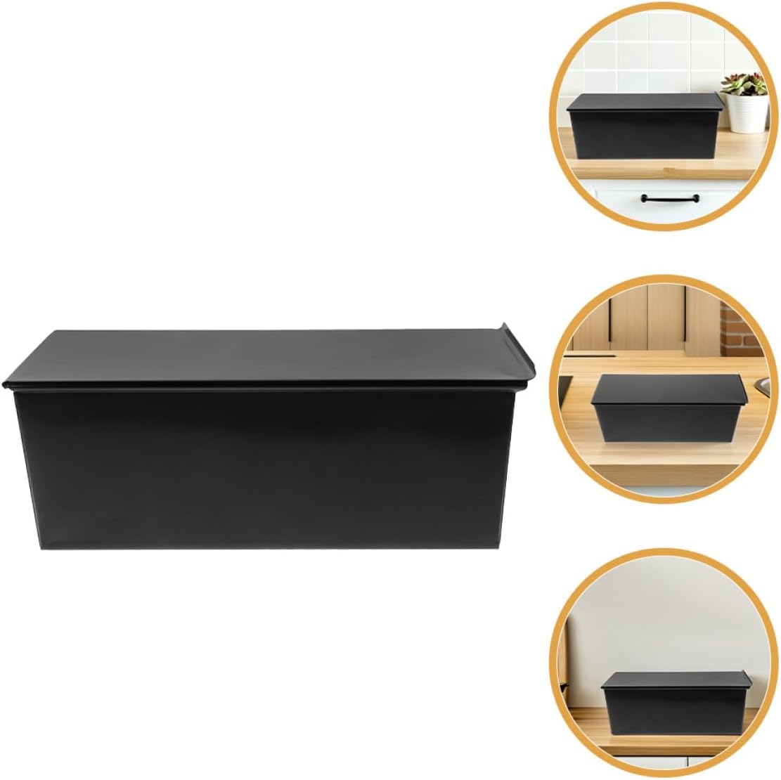 2pcs Nonstick Rectangular Small Bread Loaf Pans with Lid 900g Iron Bread Baking Mold Tray for Homemade Toast and Sandwich Baking