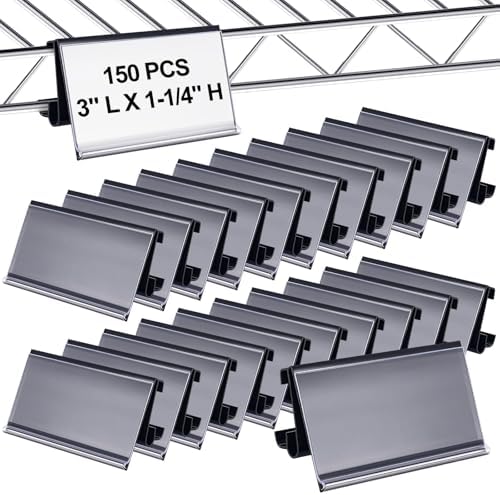 Amazon.com: 150 Pcs Wire Shelf Label Holders Plastic Wire Rack Clips 3 ...