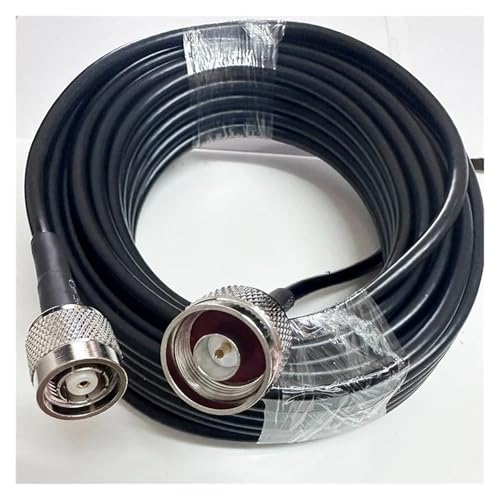 Câble coaxial N mâle vers RP-TNC RG58 15m pour liaison antenne toit