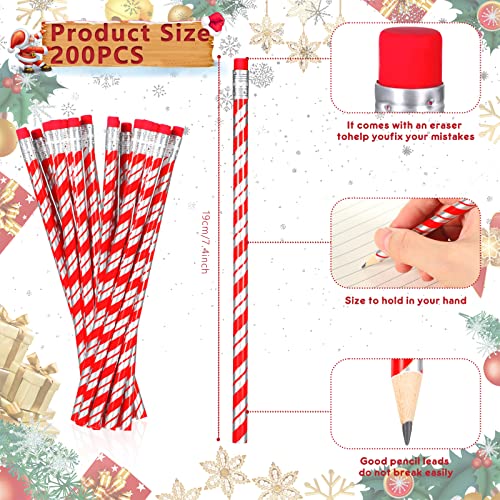 Lápices Queekay Navidad con borrador 200 piezas miniatura 2
