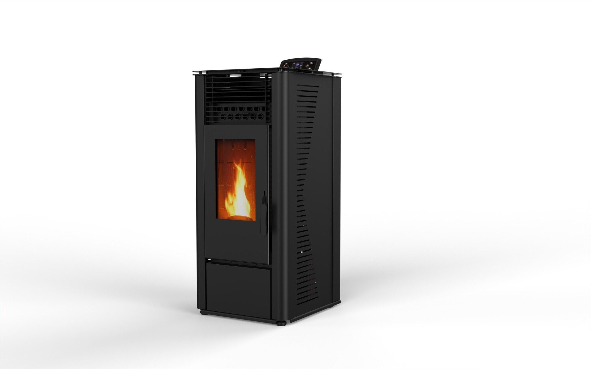 Estufa de pellets – 9,6 kW – 80–90 m² – 5 niveles de calefacción – Temporizador – CR13