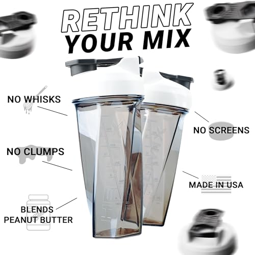 Image of HELIMIX 2.0 Vortex Blender Shaker Bottle Holds upto 28oz | No Blending Ball or Whisk | USA Made | Portable Pre Workout Whey Protein Drink Shaker Cup | Mixes Cocktails Smoothies Shakes | Top Rack Safe