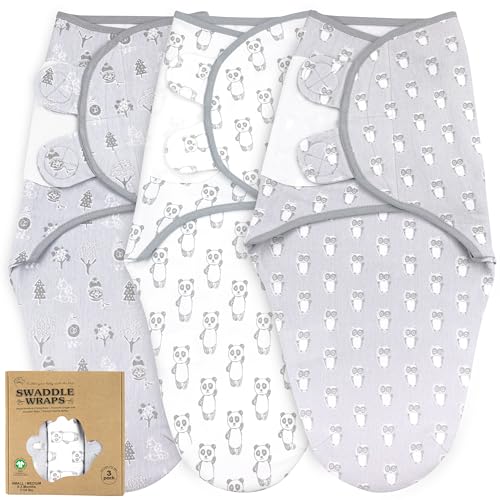Image of Swaddles for Newborns - 3-Pack Infant Swaddles 0-3 Months - Adjustable Newborn Swaddle Sleep Sack - Soft Organic Cotton Baby Wrap for Safe & Cozy Sleep