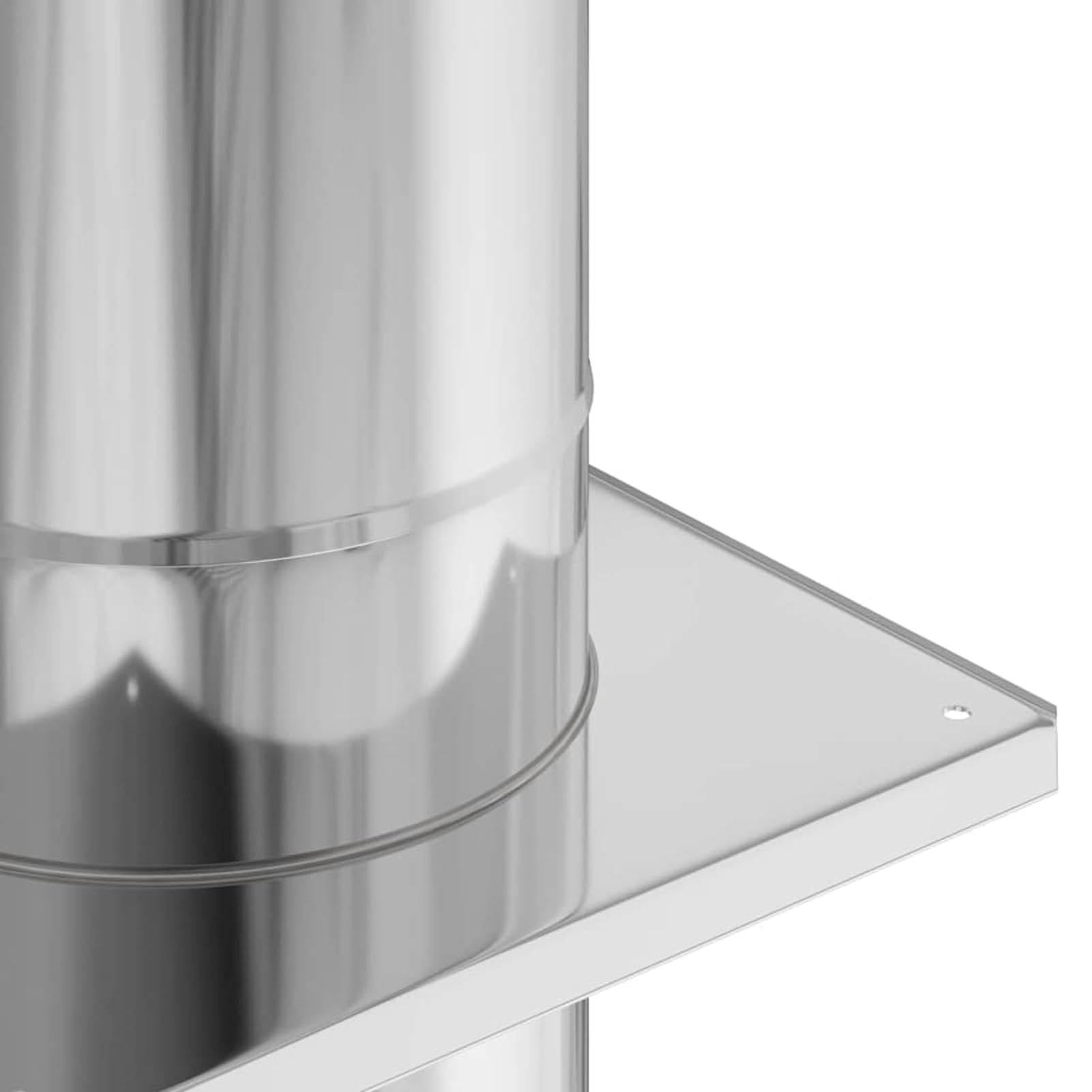 Gecheer Extensión de Chimenea Plateado 25 x 25 x 132 cm Modelo LYKQY-42008452ES