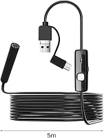 POFET 3in1 Endoszkóp Kamera Lámpa Vízálló 5m USB Android PC Laptop 7