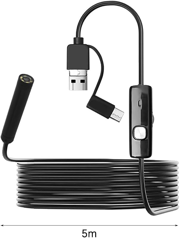 POFET 3in1 Endoszkóp Kamera Lámpa Vízálló 5m USB Android PC Laptop