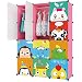 KOUSI Baby Clothes Rack Kid Wardrobe Closet (Pink, 8 Cubes 2 Hanging Sections)