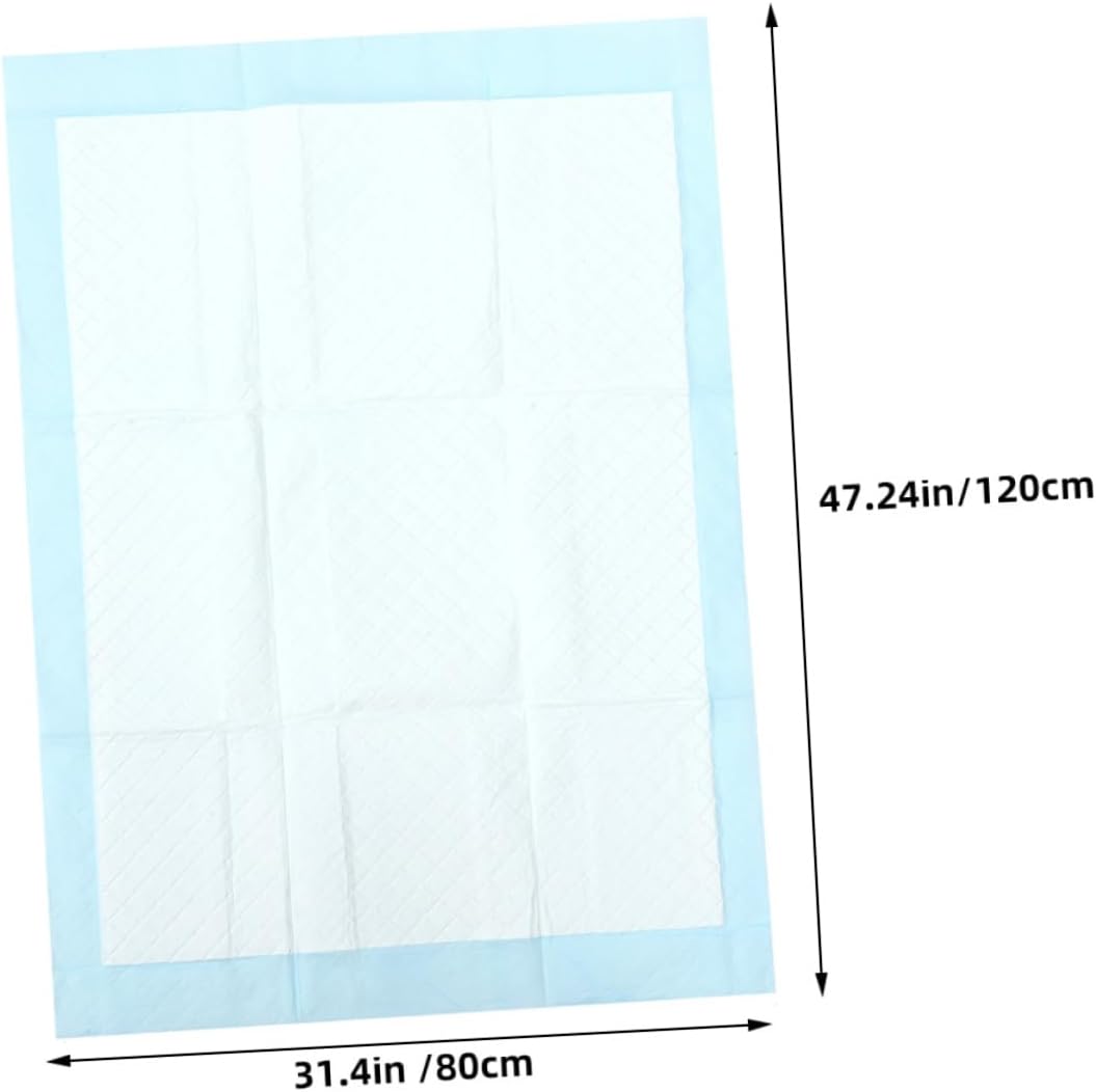 OUNONA 10pcs Large Diaper Changing Pads Disposable for Thick Absorbent Bed for Overnight Use and Travel Cotton PE Material Changing Pad Covers